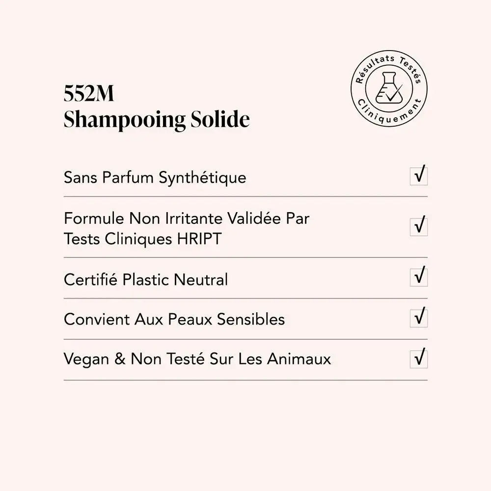 Un shampooing solide d’exception, à la mousse généreuse et réparatrice, qui respecte l’équilibre et la pureté du cuir chevelu. Résultat : des cheveux profondément nourris, faciles à coiffer et gonflés de volume naturel.