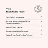 Un shampooing solide d’exception, à la mousse généreuse et réparatrice, qui respecte l’équilibre et la pureté du cuir chevelu. Résultat : des cheveux profondément nourris, faciles à coiffer et gonflés de volume naturel.