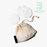 P.Lab Beauty : Cotons Bio Réutilisables - 6 Cotons Bumpy