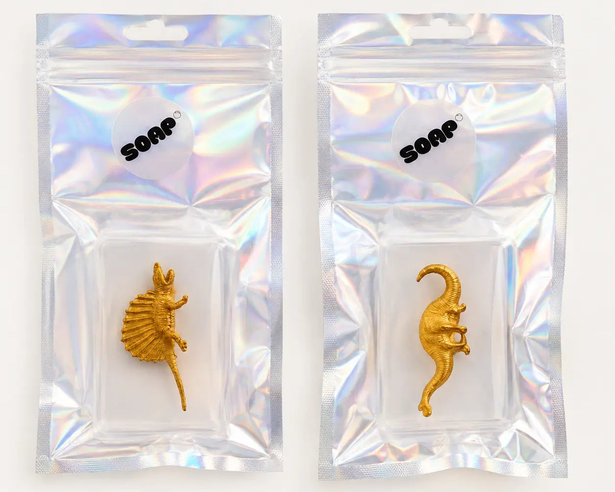 SOAP HIT : Savon Dinosaure doré brillant avec surprise - Fait main en France Soap Hit