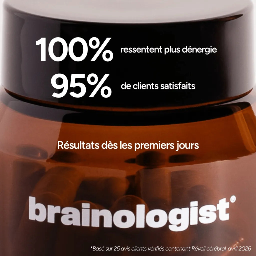 Réveil Cérébral Brainologist – 100% des clients ressentent plus d'énergie, 95% satisfaits