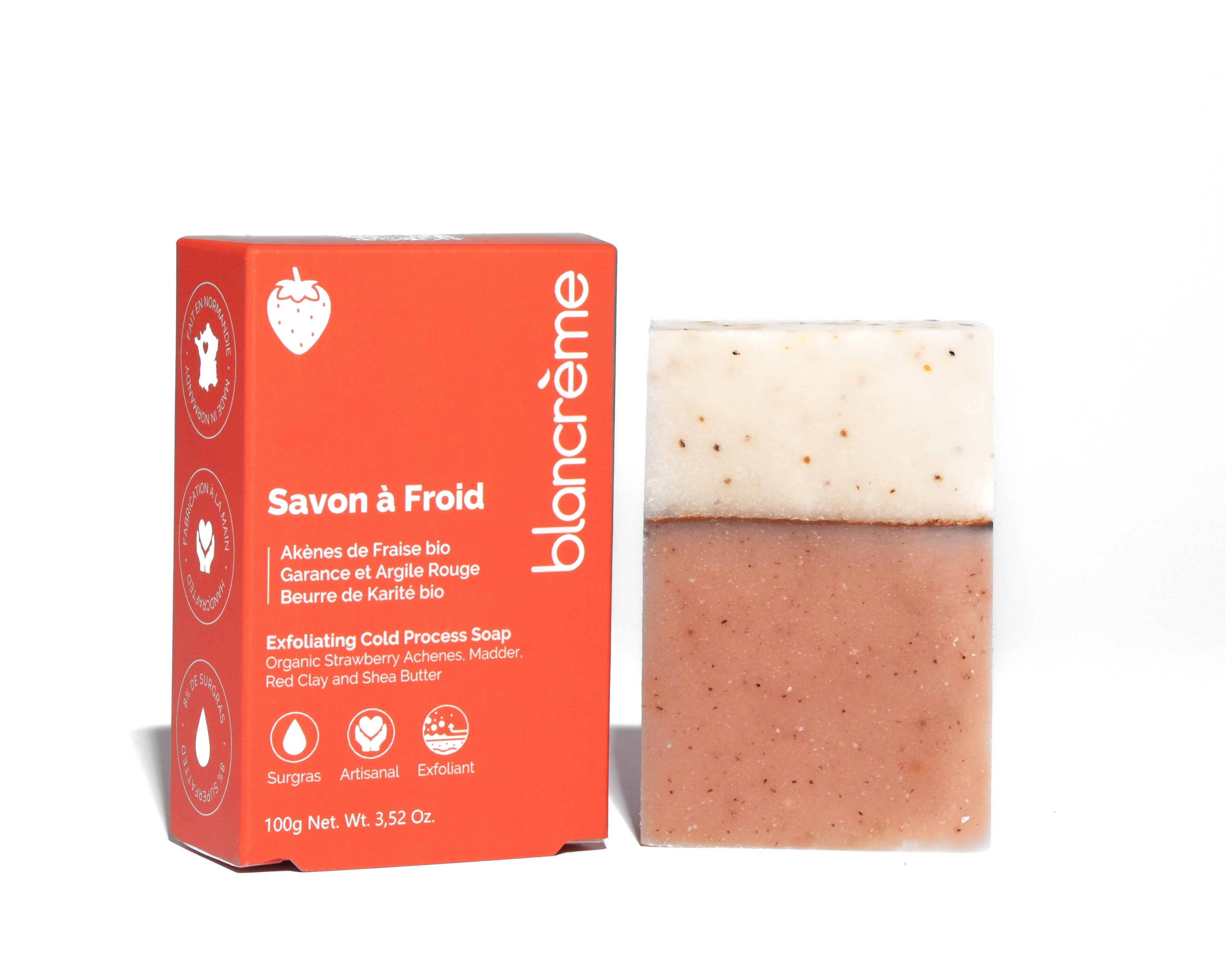 SAVON A FROID EXFOLIANT FRAISE 100g
