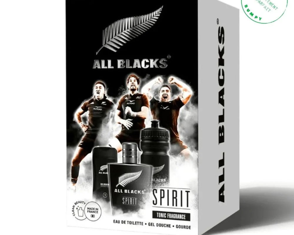 All Blacks SPIRIT réveille vos envies profondes et vos instincts. Ses notes aromatiques et boisées transforment tout homme en véritable gentleman.

Devenez celui que vous avez toujours voulu être, avec All Blacks SPIRIT.

Ce coffret contient une Eau de toilette 80ml + un gel douche 250ml + 1 gourde.