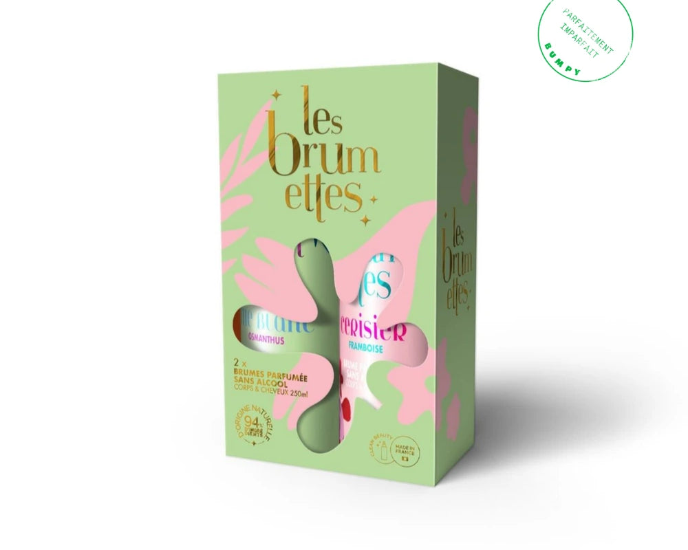 Mon parfum Cherry! Un joli crush olfactif au souffle fruité, tendre et pétillant de vie et Rituel Zen ! Une tendre bulle de délicate fraîcheur, évasion assurée.

Ce coffret contient deux brumes parfumées 250ml : Cerisier / Framboise et Thé Blanc / Osmanthus