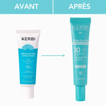 KERBI : Crème de jour SPF30 - avant/après application