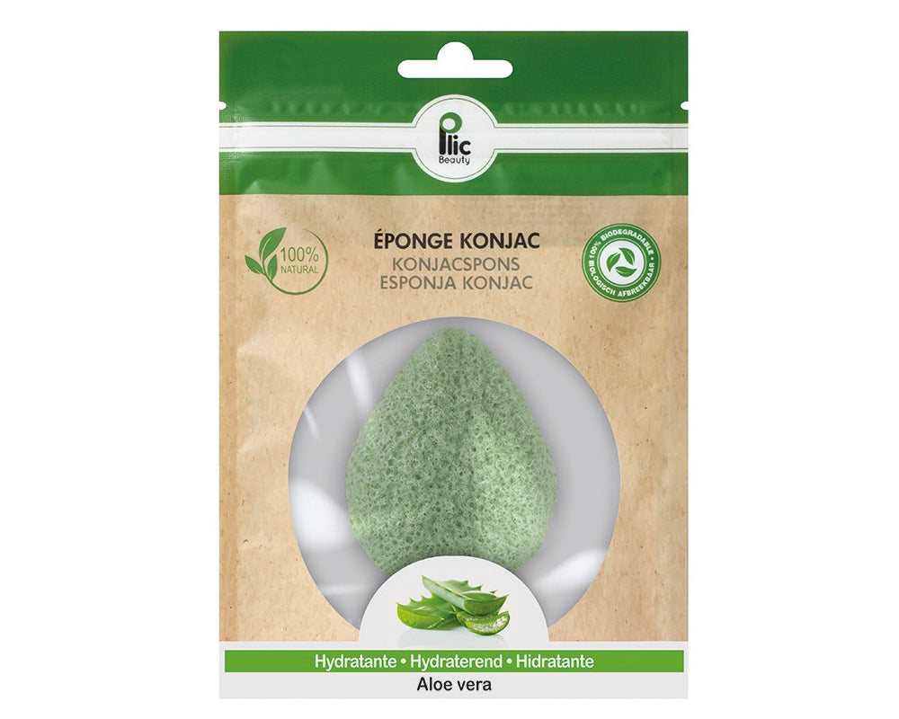 Plic : Eponge Konjac - Aloe vera - Visage - Hydratante