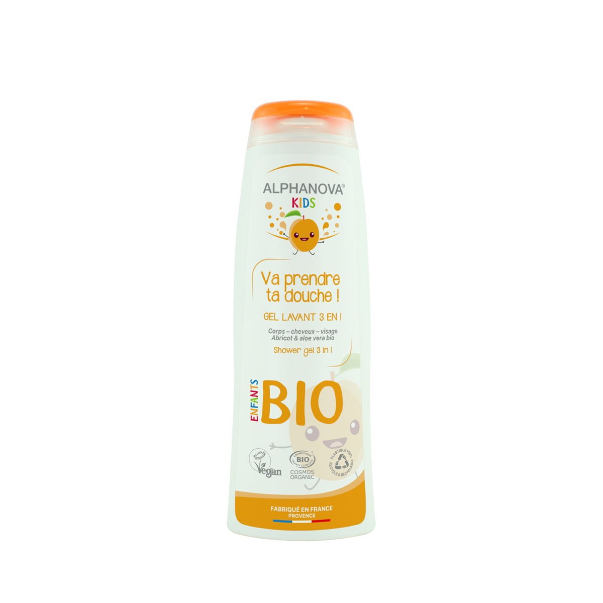 VA PRENDRE TA DOUCHE ! GEL DOUCHE ENFANTS CERTIFIÉ BIO ABRICOT | ALPHANOVA KIDS