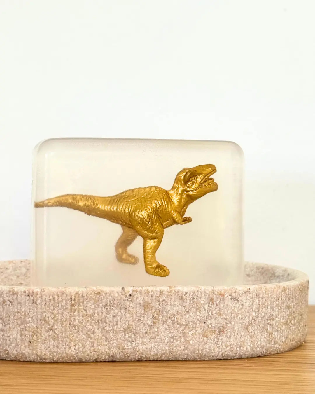 Savon Dinosaure Doré Brillant avec Surprise - Savon Dinosaure Enfant Fait Main en France Soap Hit