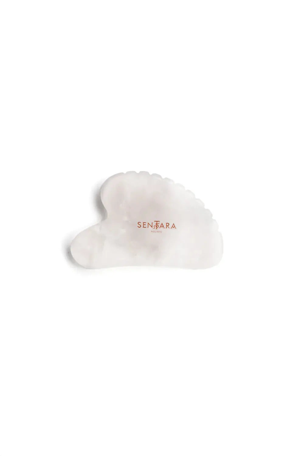 SENTARA : GUA SHA VISAGE - JADE BLANC CŒUR A DENTS Bumpy