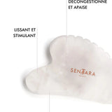SENTARA : GUA SHA VISAGE - JADE BLANC CŒUR A DENTS Bumpy