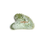 SENTARA : GUA SHA VISAGE -  JADE VERT CŒUR A DENTS Bumpy