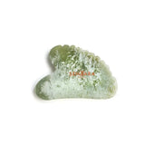 SENTARA : GUA SHA VISAGE -  JADE VERT CŒUR A DENTS Bumpy