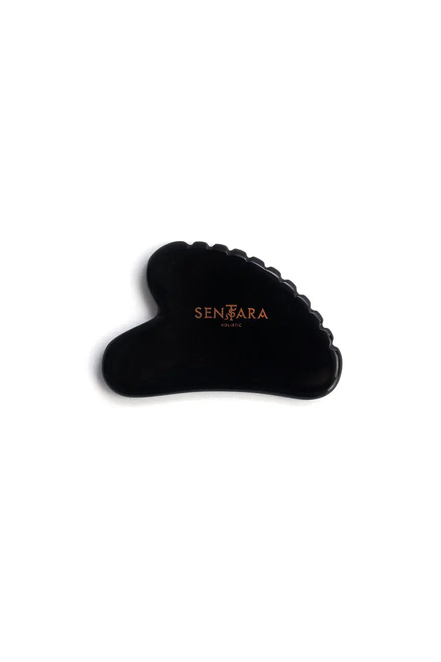 SENTARA : GUA SHA VISAGE - OBSIDIENNE NOIRE CŒUR A DENTS Bumpy