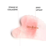 SENTARA : GUA SHA VISAGE - QUARTZ ROSE COEUR A DENTS Bumpy