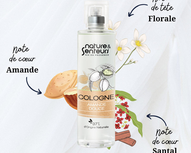 Nature et sens : Eau de Cologne - Parfum Amande Douce - 100ml