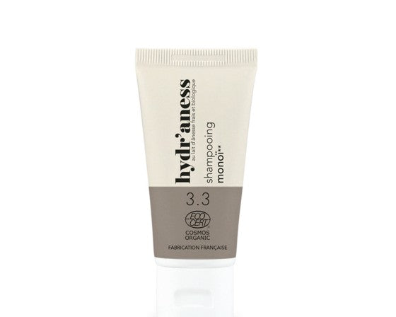 Hydr'aness : Shampoing format voyage monoï certifié bio au lait d'ânesse frais 30ml