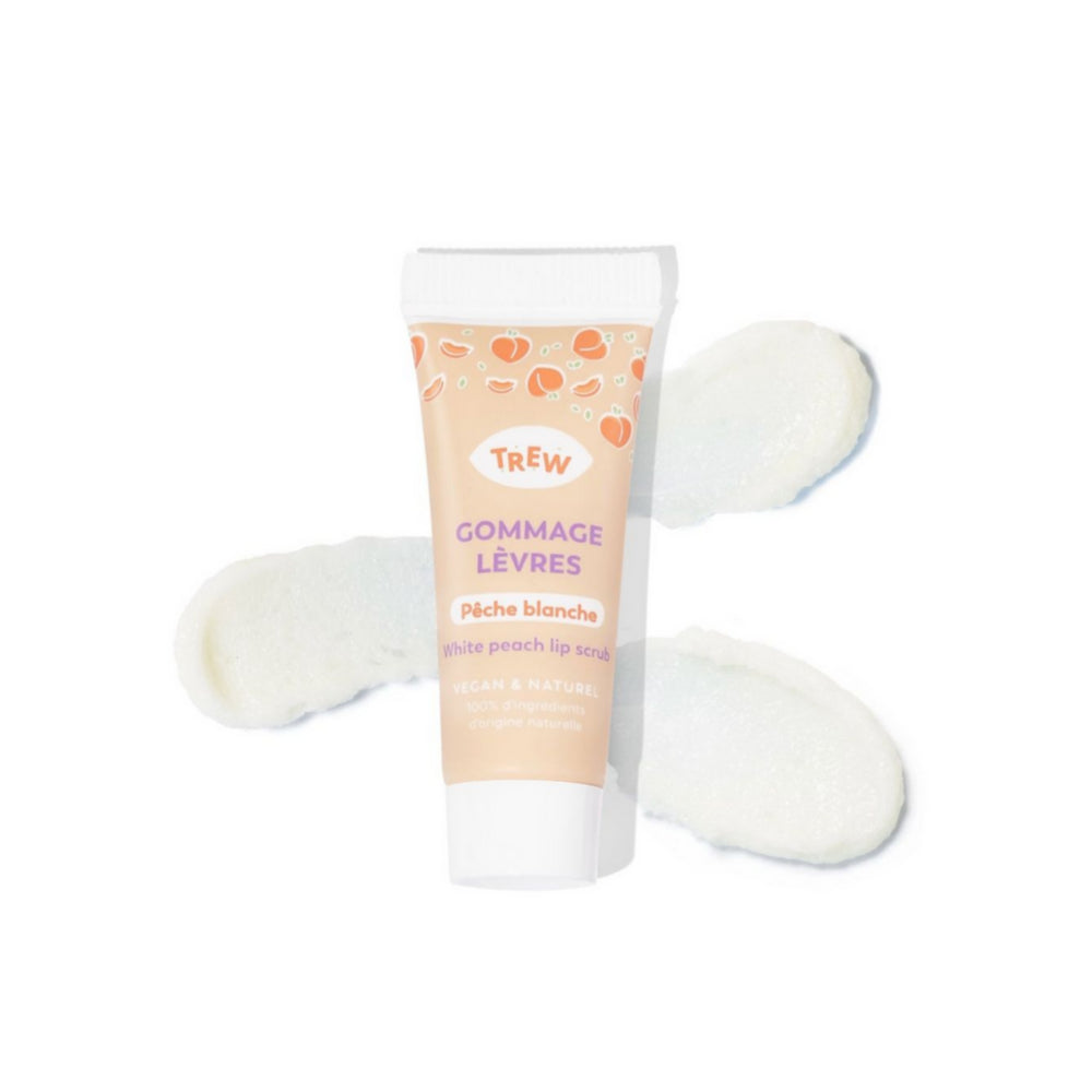 Trew Exfoliant lèvres sucres pêche blanche