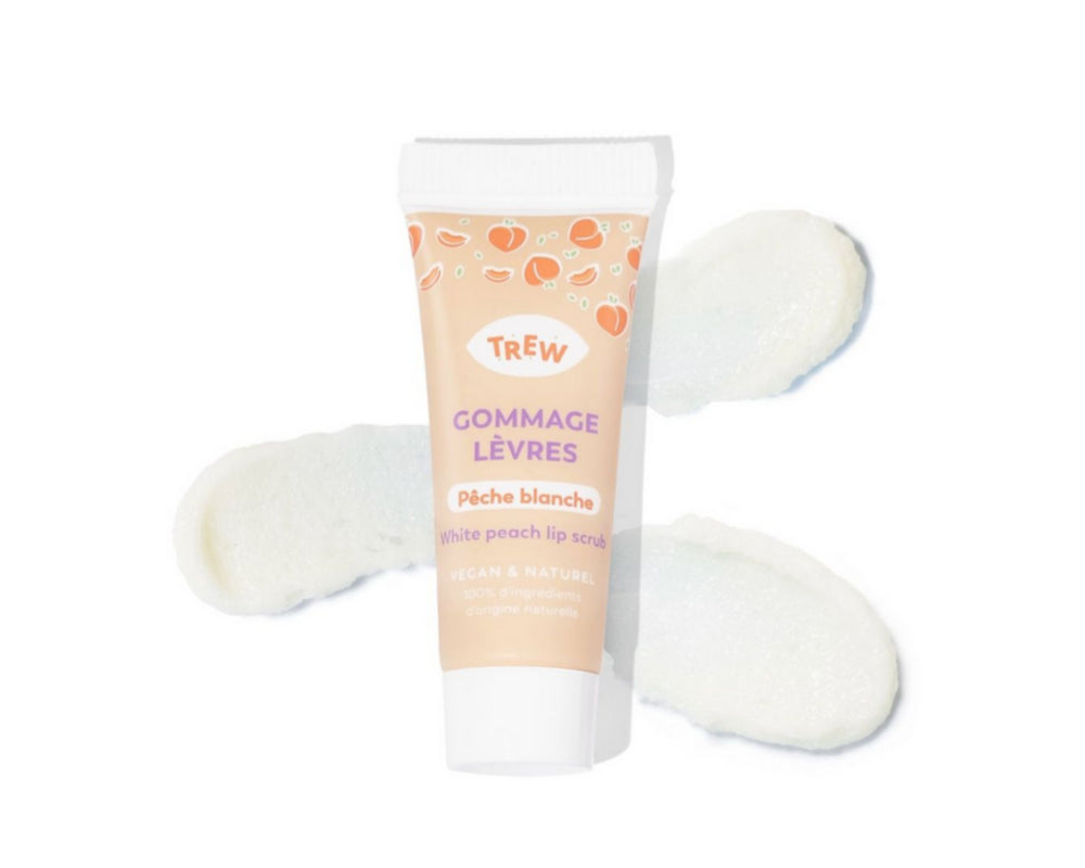 Trew Exfoliant lèvres sucres pêche blanche