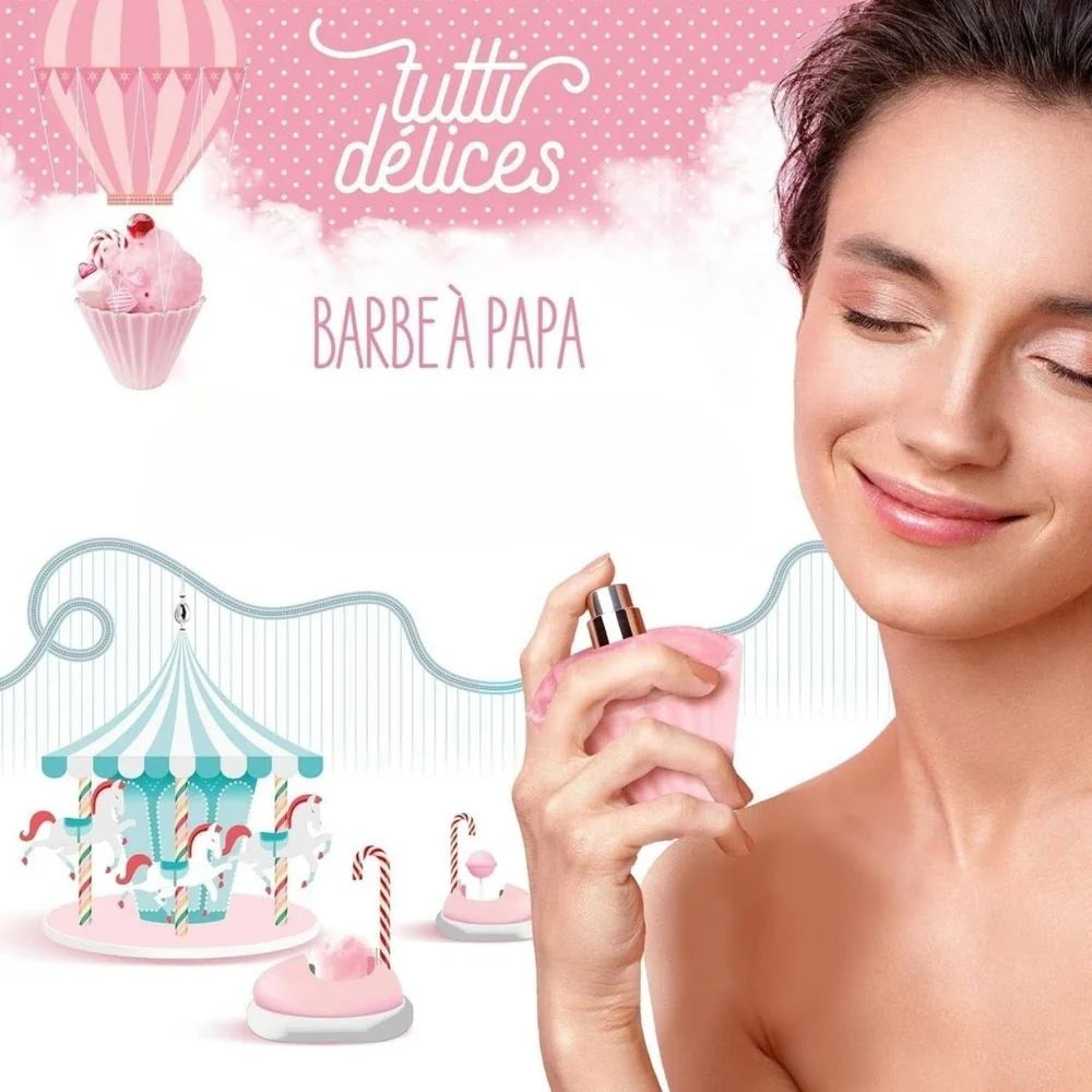 Retomber en enfance avec des fragrances gourmandes à croquer !

Barbe à papa&nbsp;: Un parfum enveloppant comme un nuage pour retrouver la douceur nostalgique de la vanille et du sucre glace.