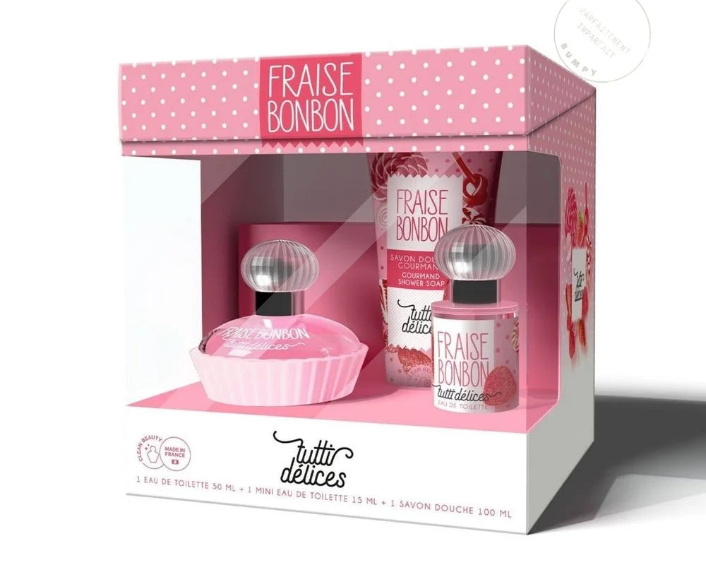 COFFRET 3P TUTTI DELICES POMME D'AMOUR - EDT 50ml + EDT 15ml + Savon douche 100ml