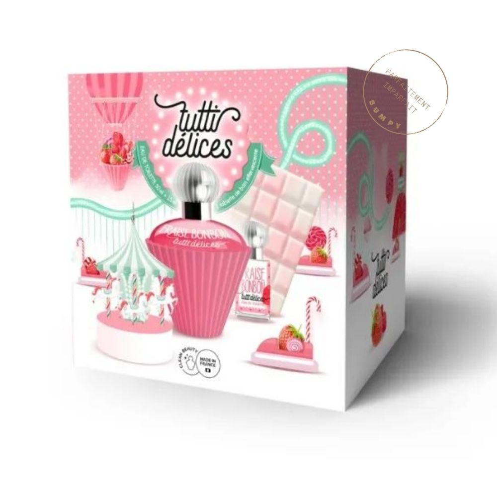 COFFRET 3P TUTTI DELICES FRAISE BONBON - EDT 50ml + EDT 15ml + Tablette effervescente