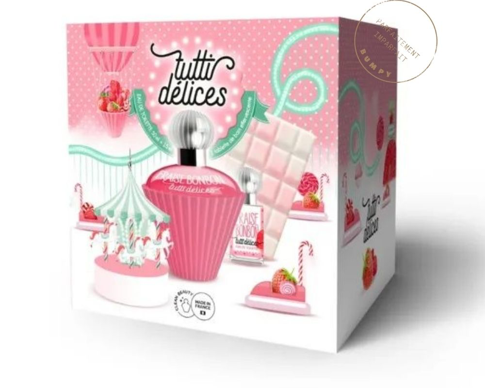 COFFRET 3P TUTTI DELICES FRAISE BONBON - EDT 50ml + EDT 15ml + Tablette effervescente