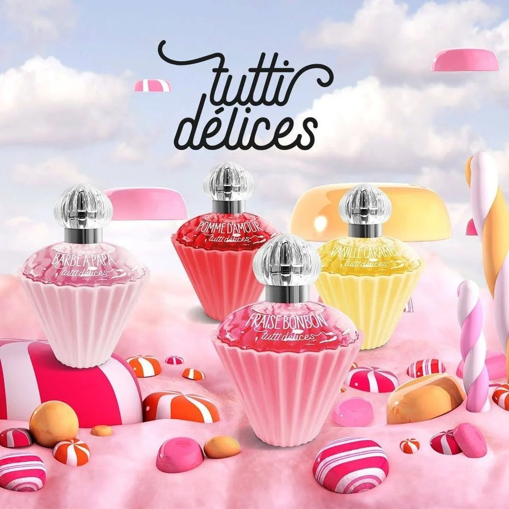 Et si l’imaginaire devenait parfum ? Fraise Bonbon s’ouvre sur une note juteuse et acidulée, joyeuse et espiègle. Cette eau de toilette déploie une gourmandise frivole, pleine de malice et d’enfance retrouvée.

Fraise Bonbon est une parenthèse rose, un clin d’œil sucré à celles qui aiment croquer la vie. Son sillage joue entre crème chantilly et vanille, dans une farandole légère et insouciante. À adopter comme une friandise invisible du quotidien.