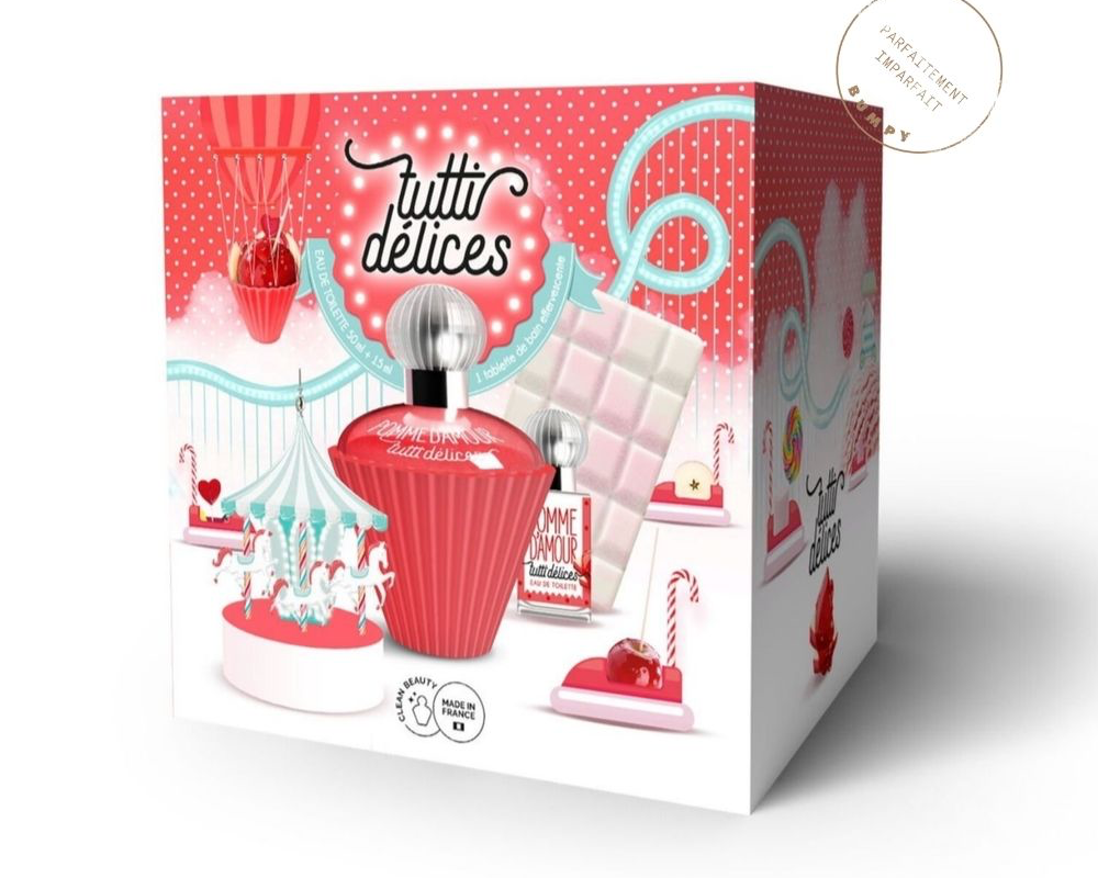 COFFRET 3P TUTTI DELICES POMME D'AMOUR - EDT 50ml + EDT 15ml + Tablette effervescente